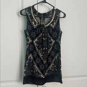 Premise Black and Gold Paisley Blouse